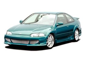 1992-1995 Honda Civic 2dr BigMouth w Flares Style Wings West Body Ki - WW-890697