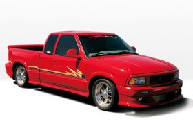 1994-1997 Chevy S10 & Sonoma Ext Cab Stepside 7pc Ground Effects Kit - WW-890163