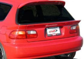 1992-1995 Honda Civic HB Wrap-Around Hatch Spoiler Wing w/ LED 3pc - WW-890225L