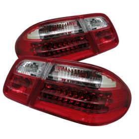 1996-2002 Merdedes Benz W210 E Class Red/Clear LED Tail Lights - ALT-CL-MBW210-L