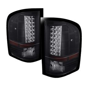2007-2012 Chevy Silverado 1500/2500/3500 Black LED Tail Lights - ALT-JH-CS07-LED