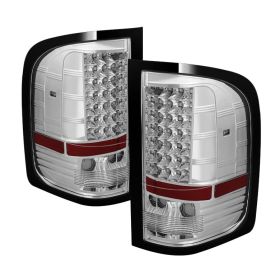 2007-2012 Chevy Silverado 1500/2500/3500 Chrome LED Tail Lights - ALT-JH-CS07-LE