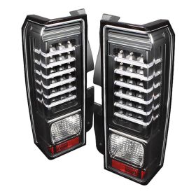 2006-2009 Hummer H3 Black LED Tail Lights - ALT-ON-HH306-LED-BK