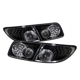 2003-2008 Mazda 6 4DR Black LED Tail Lights - ALT-ON-M603-LED-BK