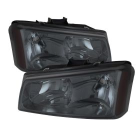 2003-2006 Chevy Silverado 1500/2500/3500 Smoke Crystal Headlights - HD-JH-CSIL03