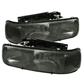 1999-2002 Chevy Silverado 1500/2500 Smoke Crystal Headlights - HD-JH-CSIL99-SM