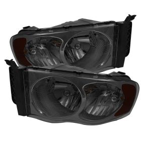 2002-2005 Dodge Ram 1500 Smoke Crystal Headlights - HD-JH-DR02-AM-SM