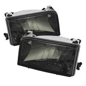 1992-1996 Ford F150 Smoke Crystal Headlights - HD-JH-FB92-SM