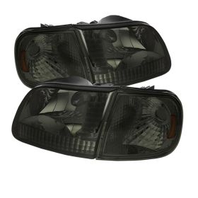 1997-2003 Ford F150 Smoke Crystal Headlights + Corner - HD-JH-FF15097-SET-AM-SM
