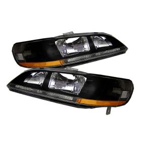 1998-2002 Honda Accord Black Crystal Headlights - HD-JH-HA98-AM-BK