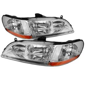 1998-2002 Honda Accord Chrome Crystal Headlights - HD-JH-HA98-AM-C