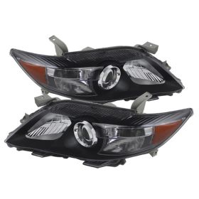 2010-2011 Toyota Camry Black Projector Headlights - HD-JH-TCAM10-AM-BK