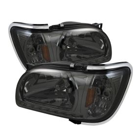 2001-2004 Toyota Tacoma Smoke 1pc Chrome-Trim Corner Crystal Headlights - HD-ON-