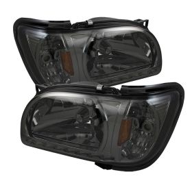 2001-2004 Toyota Tacoma Smoke 1pc Black-Trim Corner Crystal Headlights - HD-ON-T