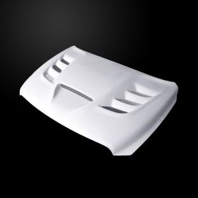 2009-2017 Dodge Ram 1500 SSK Dual-Functional Ram Air Hood Fiberglass - DR09AHSSK