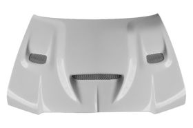 2008-2017 Dodge Challenger Amerihood HellCat Functional Heat Extractor Fiberglass Hood - AMH-DCG08AHCATFHW
