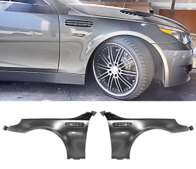 2004-2010 BMW 5-Series E60 M5-F90 Style Front Bumper Cover Unpainted Black Polypropylene - 16-PX-GZ1-170E