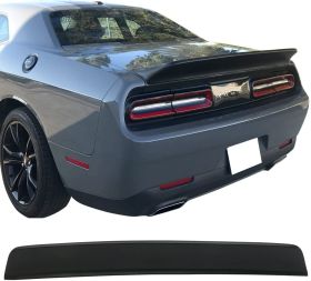 2015-2018 Dodge Challenger Ikon Duckbill Trunk Wing Spoiler -Unpainted Black - AST-DCHALL15SXT-PP