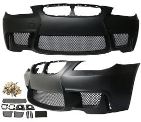 2016-2018 Chevrolet Camaro 1LE Style Front Bumper Cover Unpainted Black Polypropylene - BKP-CC161LE-PP