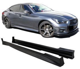 2014-2017 Infiniti Q50 Type-T Polyurethane Side Skirts - IKN-BLS-IQ5014T-PU