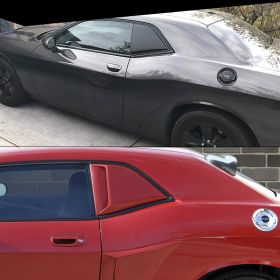 2008-2017 Dodge Challenger XE Style Window Scoops Visor Vent Polypropylene - WDL-DCHALL08XE-PP