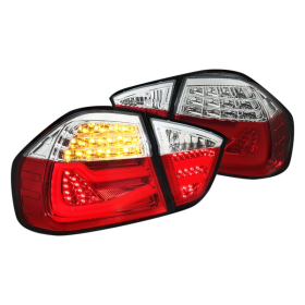 2009-2012 BMW E90 Red LED Tail Lights-LT-E9009RLED-V2-APC